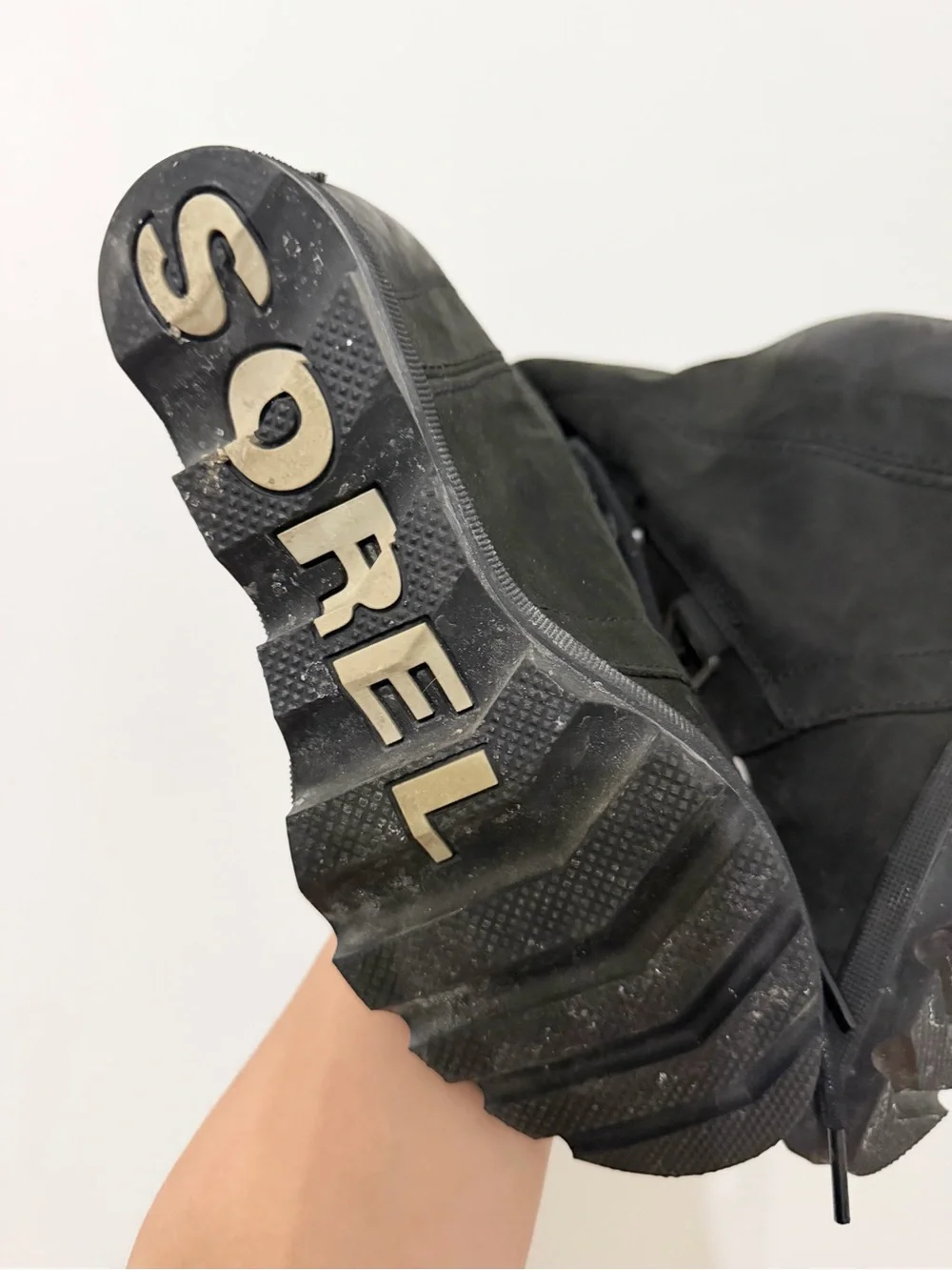 Sorel Joan of Arctic Wedge II Boot Black Women’s Combat Grunge size 7.5